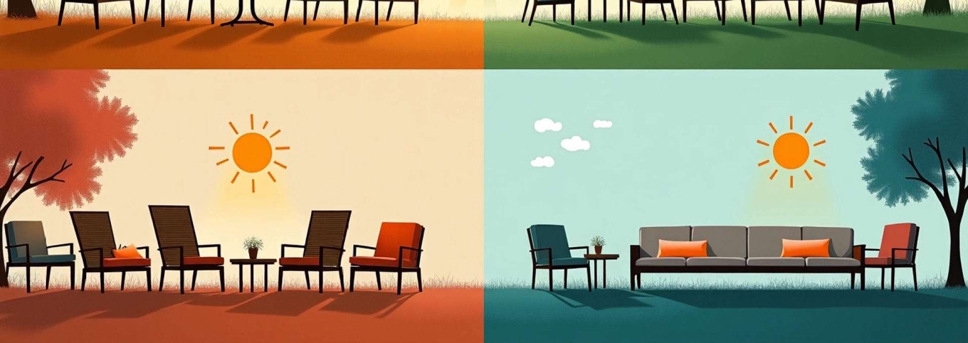 Muebles plegables para jardín